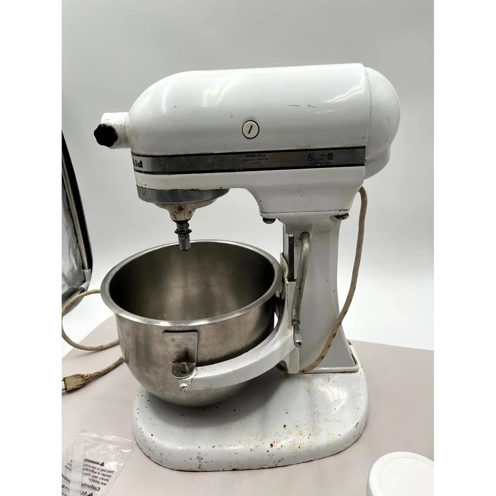 Vintage KitchenAid Hobart K5-A Electric Standalone Mixer 5qt‎ White 300W